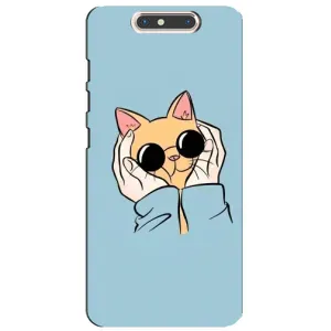 Бампер з зображенням Котиків для ЗТЕ Блейд В8 (КОТИК в окулярах)