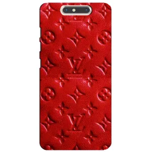 Текстурный Чехол Louis Vuitton для ЗТЕ Блейд В8 (Красный ЛВ)