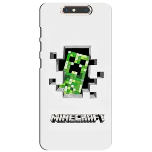 Чехлы для ZTE Blade V8 (Персонажи Майн Крафт) (Крипер)
