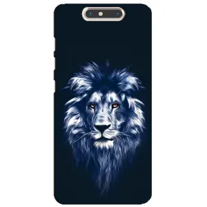 Чохол з картинкою на ZTE Blade V8 (Лев – синій)