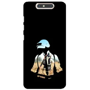 Силиконовый чехол с картинкой "Герой Pubg" на ZTE Blade V8 (Пубг мен)