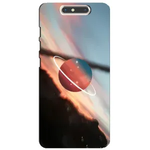 Чехол (ТПУ) с планетами на ZTE Blade V8 (Сатурн)