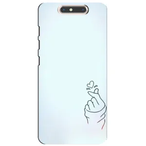 Чохол (Знак сердечка) для ZTE Blade V8 (Сердечко на блакитному)