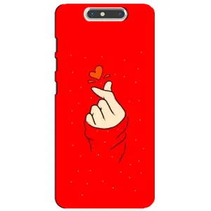 Чохол (Знак сердечка) для ZTE Blade V8 (Сердечко на червоному)