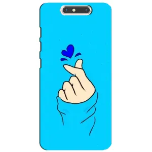 Чохол (Знак сердечка) для ZTE Blade V8 (Сердечко на синоьому)