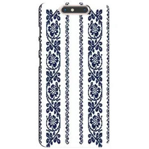 Силиконовый Чехол на ZTE Blade V8 с картинкой Вышиванки (Синяя вышиванка)