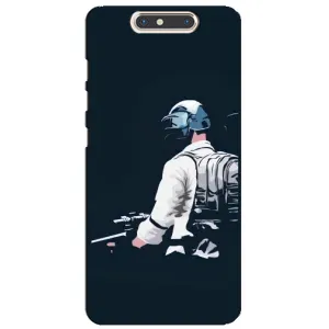 Силиконовый чехол с картинкой "Герой Pubg" на ZTE Blade V8 (В экиперовке)