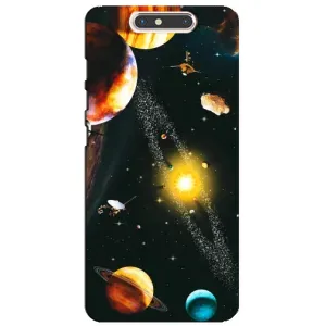 Чехол (ТПУ) с планетами на ZTE Blade V8 (Вид с космоса)