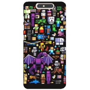 Чехол майнкрафт для ZTE Blade V8 (Все персонажи)