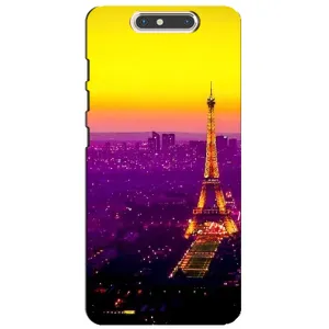 Чехол с Эйфелевой башней на ZTE Blade V8 (Яркая башня)