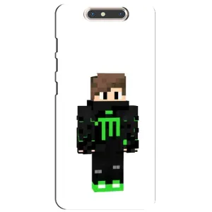 Чехлы для ZTE Blade V8 (Персонажи Майн Крафт) (Зеленый мальчик)