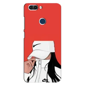 Силиконовый Чехол на ZTE Blade V9 с картинкой Стильных Девушек (Девушка Nike)