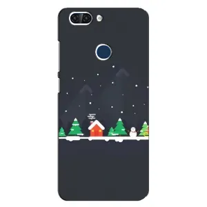 Силиконовый бампер на рождество для ZTE Blade V9 (Город зимний)