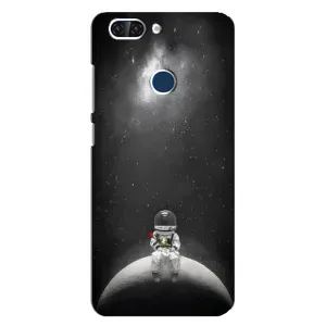 Силиконовый Чехол с принтом "Космонавты" на ZTE Blade V9 (Космонавт романтик)