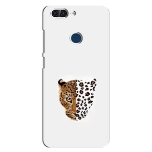 Чехол с леопардовым принтом на ZTE Blade V9 (Леопард на белом)