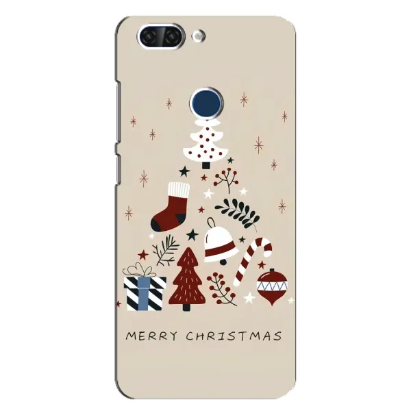 Чехол с рисунком «Merry Christmas» для ZTE Blade V9