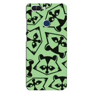Силиконовый Чехол с Енотами на ZTE Blade V9 (Мордочки Енота)