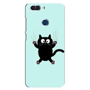Силиконовый чехол с котиком для ZTE Blade V9 (Падающий кот)