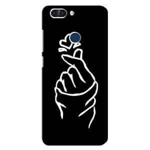 Чехлы (Знак сердечка) на ZTE Blade V9 (Сердце на черном)