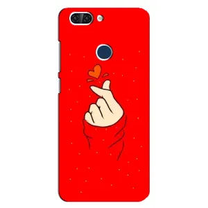 Чехлы (Знак сердечка) на ZTE Blade V9 (Сердце на красном)