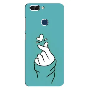Чехлы (Знак сердечка) на ZTE Blade V9 (Сердечко на бирюзовом)