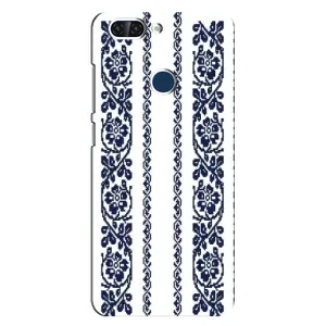 Силіконовый Чохол на ZTE Blade V9 з картинкой Вишиванки (Синя вишиванка)