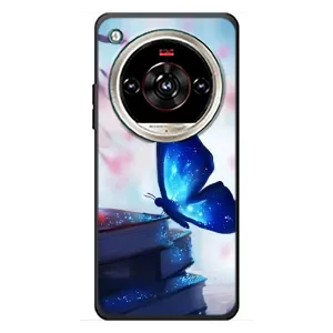 Силиконовый бампер с картинкой животных для ZTE Nubia Focus 2 Ultra (Бабочка синяя)