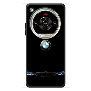 Силиконовый бампер с картинкой машины на ZTE Nubia Focus 2 Ultra (Черный BMW)