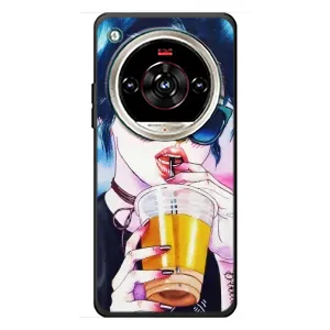 Чехол с картинкой Модные Девчонки ZTE Nubia Focus 2 Ultra (Девушка с коктейлем)