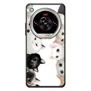 Силиконовый чехол с котиком для ZTE Nubia Focus 2 Ultra (Коты)