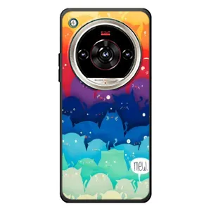 Силиконовый чехол с котиком для ZTE Nubia Focus 2 Ultra (Mew)