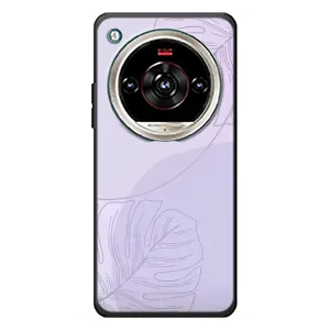 Чехол цветочный дизайн для ZTE Nubia Focus 2 Ultra (Монстера фиолетовая)