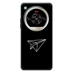 Чехол с картинками на черном фоне для ZTE Nubia Focus 2 Ultra (Самолетик)