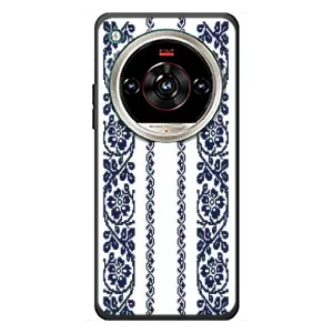 Силиконовый Чехол на ZTE Nubia Focus 2 Ultra с картинкой Вышиванки (Синяя вышиванка)