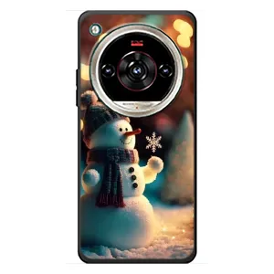 Чехлы на Новый Год ZTE Nubia Focus 2 Ultra (Снеговик праздничный)
