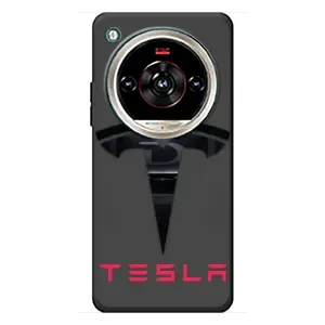 Силиконовый бампер с картинкой машины на ZTE Nubia Focus 2 Ultra (Logo TESLA)