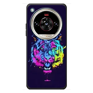 Силиконовый бампер с картинкой животных для ZTE Nubia Focus 2 Ultra (Тигр-Арт)