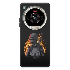 Силиконовый чехол с картинкой "Герой Pubg" на ZTE Nubia Focus 2 Ultra (В огне)