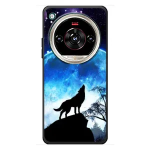 Чехол с Волком на ZTE Nubia Focus 2 Ultra (Воет на луну)