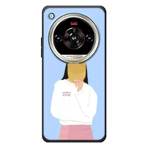 Силиконовый Чехол на ZTE Nubia Focus 2 Ultra с картинкой Стильных Девушек (Желтая кепка)