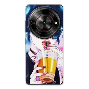 Чехол с картинкой Модные Девчонки ZTE Nubia Focus 5G (Девушка с коктейлем)