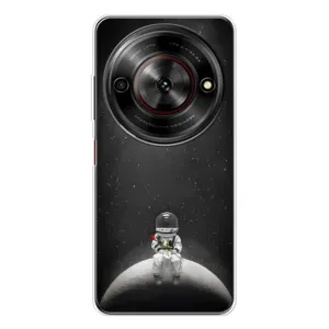 Силиконовый Чехол с принтом "Космонавты" на ZTE Nubia Focus 5G (Космонавт романтик)