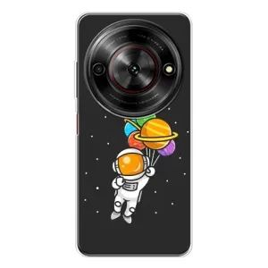 Силиконовый Чехол с принтом "Космонавты" на ZTE Nubia Focus 5G (Космонавт с шариками)