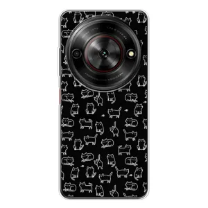 Чохол на тематику: Коти для ZTE Nubia Focus 5G (Котики на чорному)