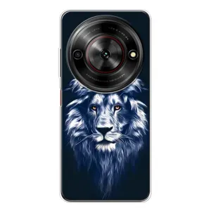 Чохол з картинкою на ZTE Nubia Focus 5G (Лев – синій)