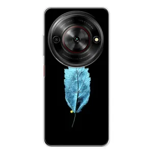 Чехол с картинками на черном фоне для ZTE Nubia Focus 5G (Листочек)