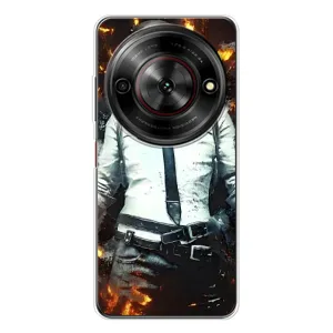 Силиконовый чехол с картинкой "Герой Pubg" на ZTE Nubia Focus 5G (Man Пубг)
