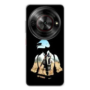 Силиконовый чехол с картинкой "Герой Pubg" на ZTE Nubia Focus 5G (Пубг мен)