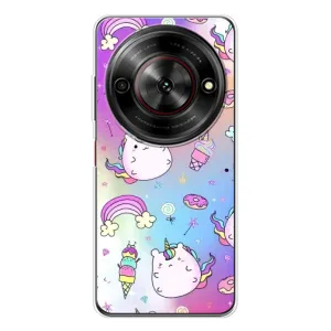 Чехол Unicorn на ZTE Nubia Focus 5G (Радуга и Единорог)