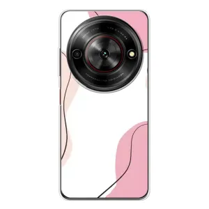 Чехол цветочный дизайн для ZTE Nubia Focus 5G (Розовый фон)